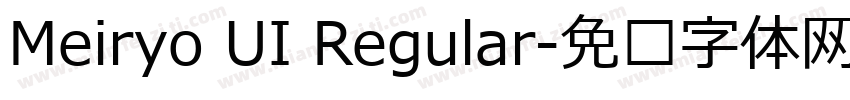 Meiryo UI Regular字体转换